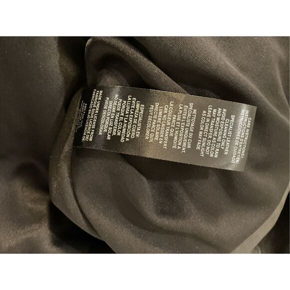 FRYE Men's Black Nappa Long Sleeve Lamb Leather Full Zip Motorcycle Jacket XL - Picture 12 of 13